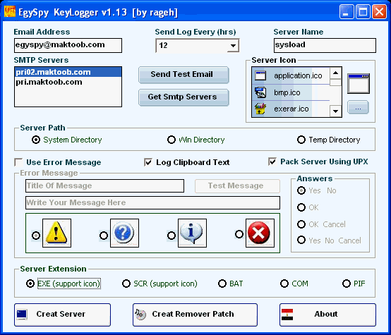 EgySpy KeyLogger 1.13