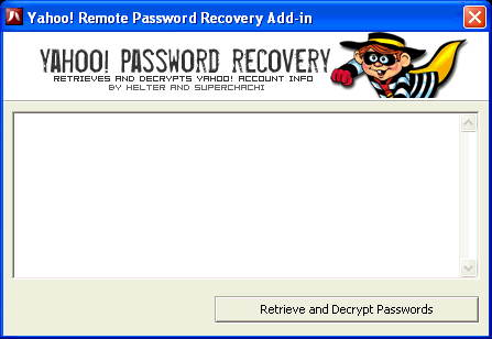 Yahoo! Password Recovery