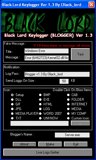 Black Lord Keylogger