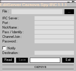 Caznova IRC Spy 1.1.1