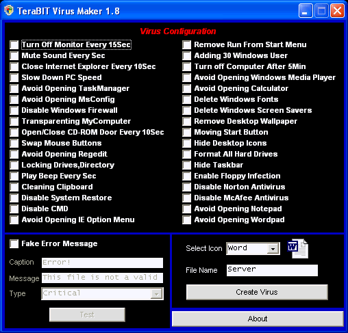 TeraBIT Virus Maker 1.8