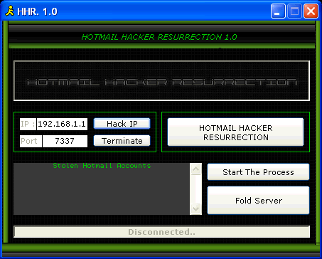 Hotmail Hacker Resurecction 1.0