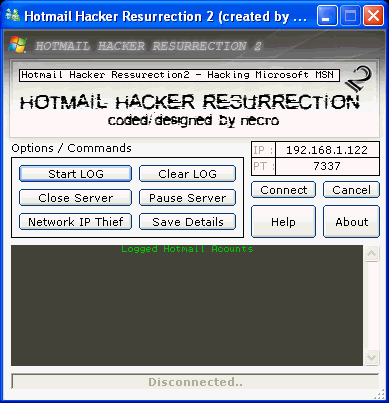 Hotmail Hacker Resurecction 2.0