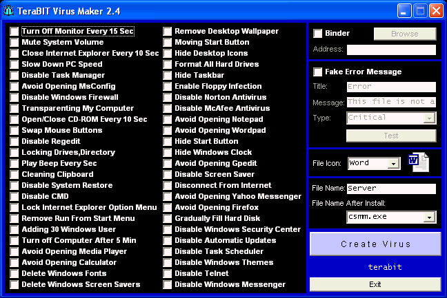 TeraBIT Virus Maker 2.4