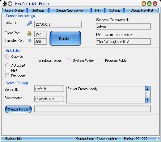 Hav-RAT 1.3.1 Public