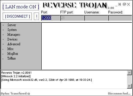 Reverse Trojan 2.0b1