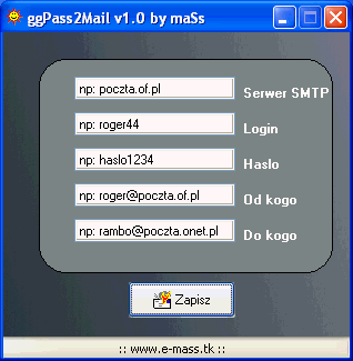 ggPass2Mail 1.0