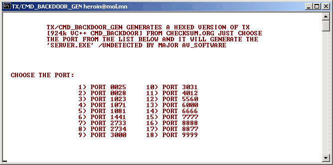 TX/CMD_BACKDOOR_GEN