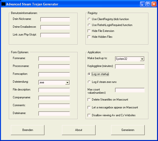 Advanced Steam Trojan Generator