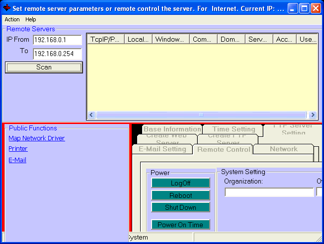 Remote Control the Server