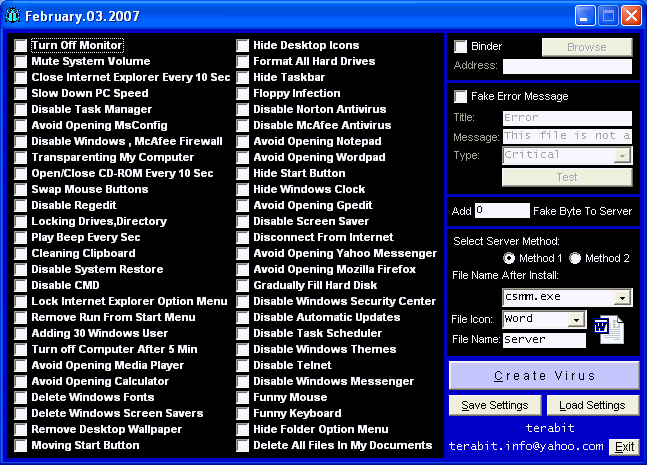 TeraBIT Virus Maker 2.8