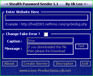 Stealth Password Sender 1.1