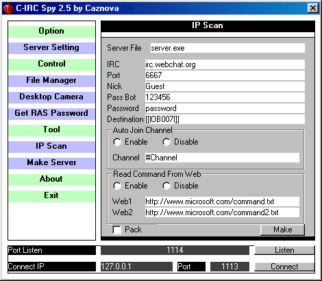 Caznova IRC Spy 2.5