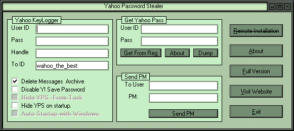 Yahoo Password Stealer