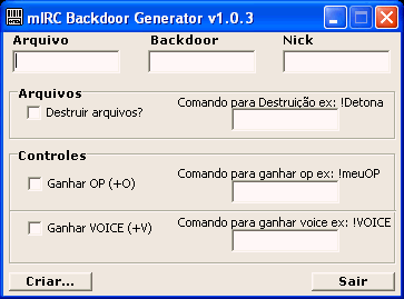 mIRC Backdoor Generator