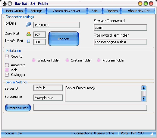 Hav-RAT 1.3.0 Public