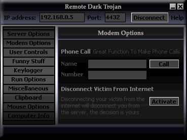 Remote Dark Trojan