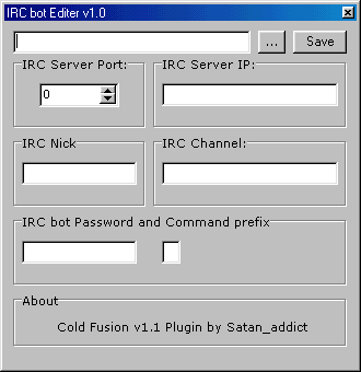 IRC bot plugin for Cold Fusion 1.1