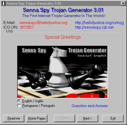 Senna Spy Trojan Generator 3.01