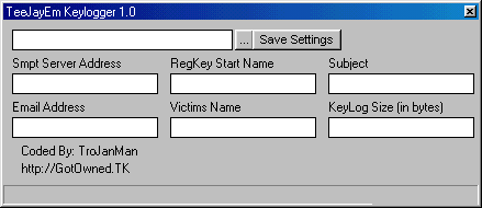 TeeJayEm Keylogger 1.0 (b)