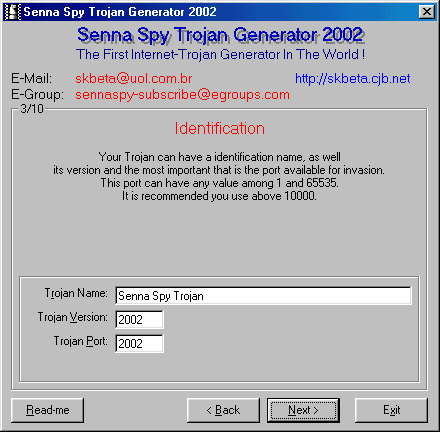 Senna Spy Trojan Generator 2002